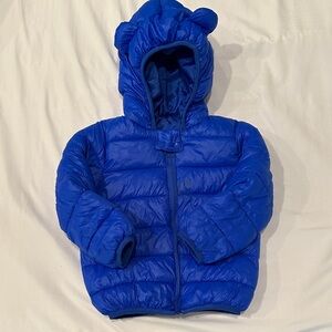 Kids Blue Puffer Jacket with Ears